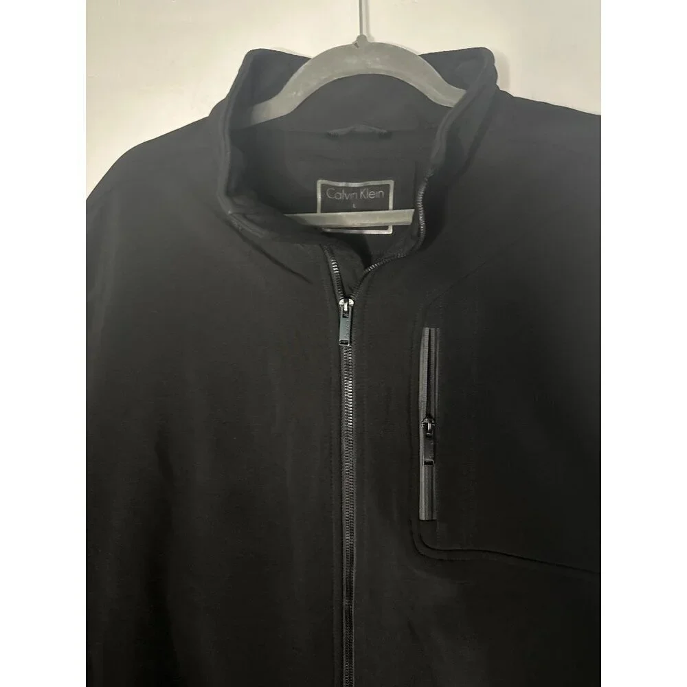 Calvin Klein Men’s L Black Jacket Water-Resistant Breathable Preppy fall holiday